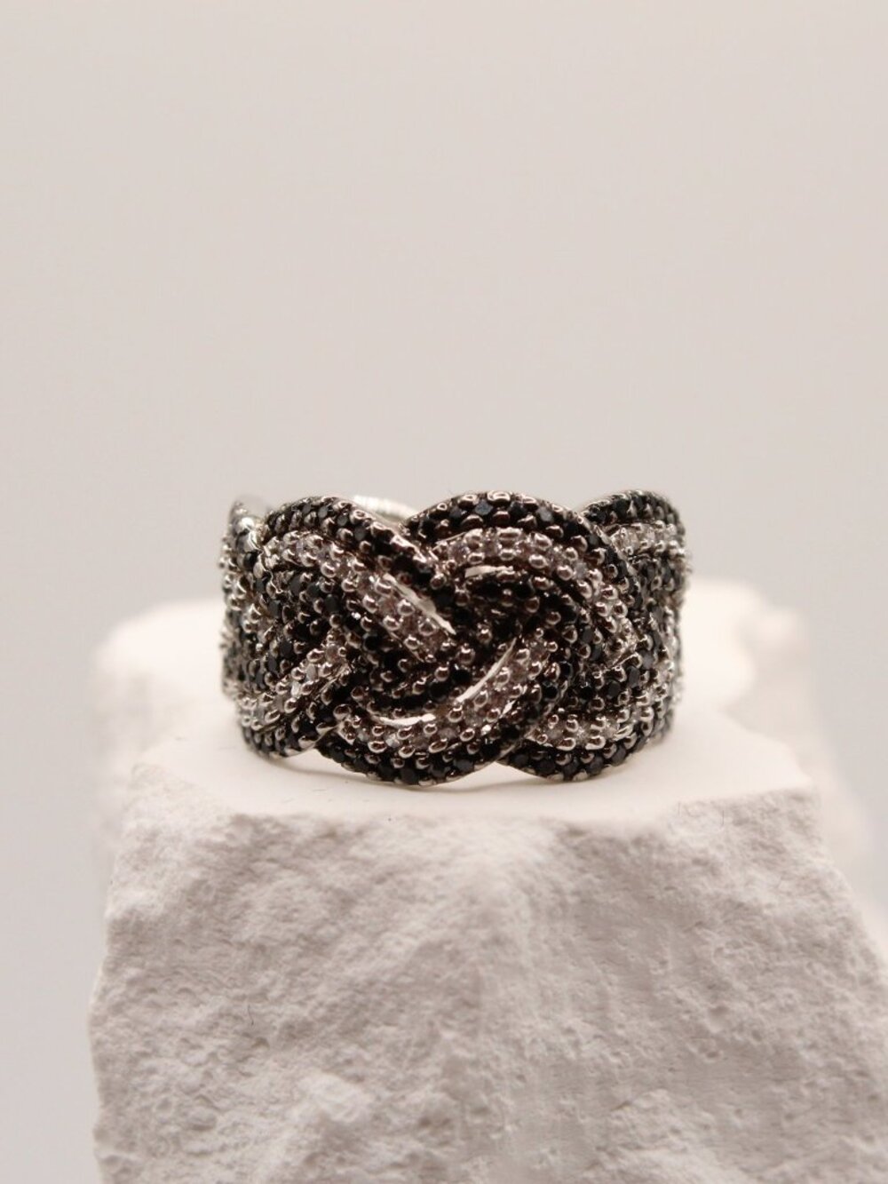 Silver Knot Statement Ring